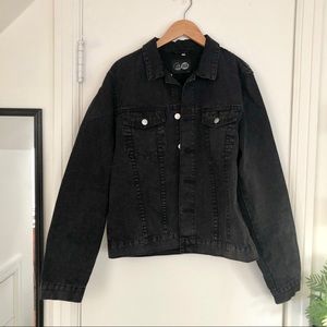 Washed black Cheap Monday denim jacket